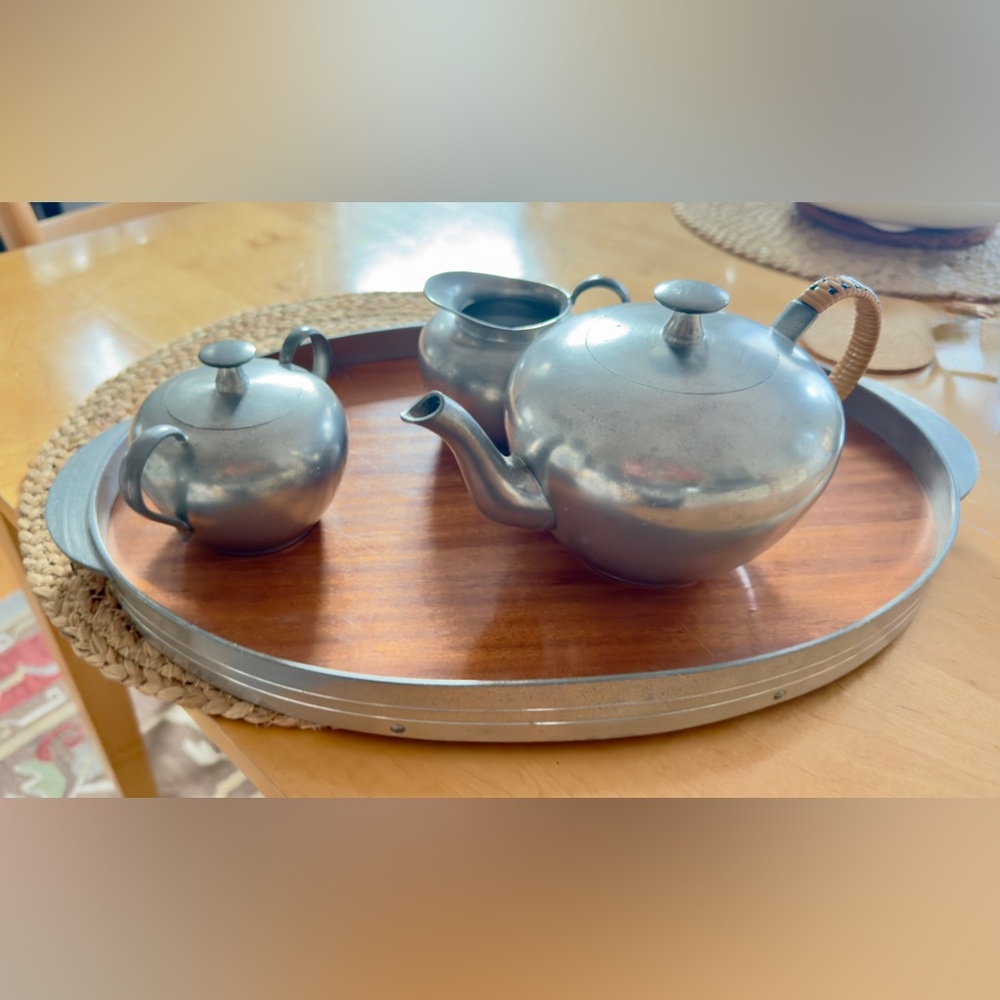 MCM Dutch Pewter Tea Set